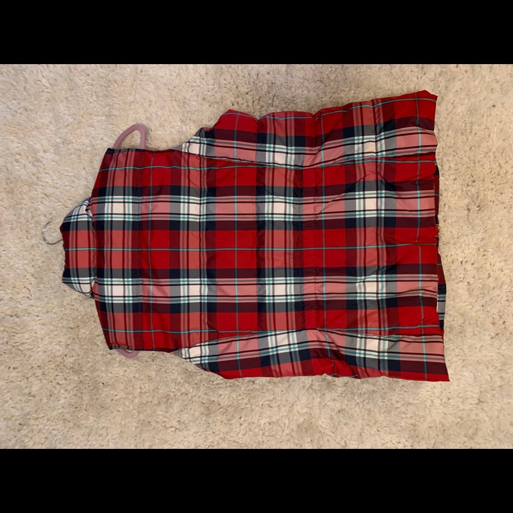 SOLD Ⓜ️ Land’s End Plaid Vest - Picture 2 of 6